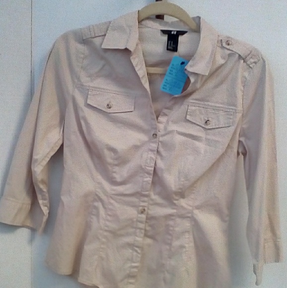 H&M Tan Blouse - Picture 1 of 2